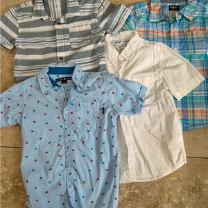 Kids Striped and Plaid Shirts Set- size (8)